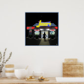 Johnny's Curb Service Retro Drive In Poster (Cuisine)