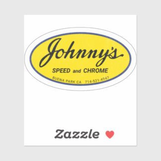 Johnny's snelheid en Chrome Sticker