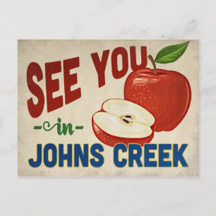 Johns Creek Georgia Apple - Vintage Travel Briefkaart