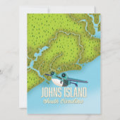 Johns Island, Carolina sud carte USA. (Dos)