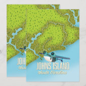 Johns Island, Carolina sud carte USA. (Devant / Derrière)