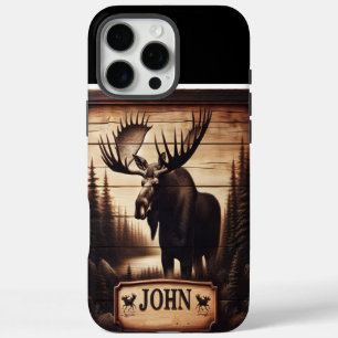 John's Woodland Moose Sign iPhone 16 Pro Max Hoesje