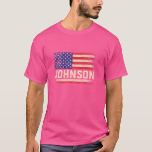 Johnson Achternaam Shirt Johnson Naam Amerikaanse 