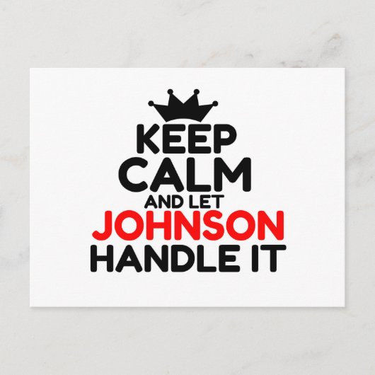 JOHNSON BRIEFKAART (Voorkant)