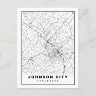 Johnson City Map Briefkaart