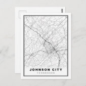 Johnson City Map Briefkaart (Voorkant / Achterkant)