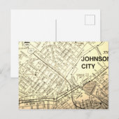 Johnson City, TN Carte Vintage (Devant / Derrière)
