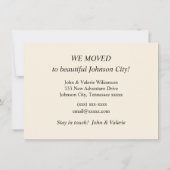 Johnson City TN Moving Faire-part (Dos)