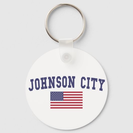 Johnson City US Flag Sleutelhanger (Voorkant)