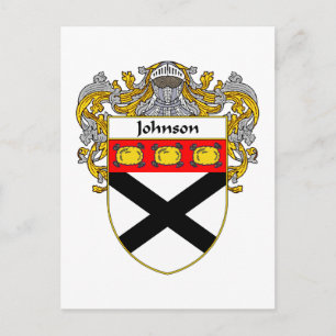 Johnson Coat of Arms (Mantled) Briefkaart