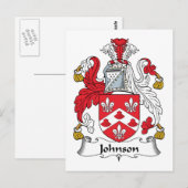 Johnson Family Crest Briefkaart (Voorkant / Achterkant)