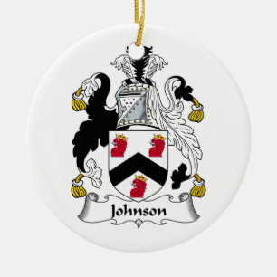 Johnson Family Crest Keramisch Ornament