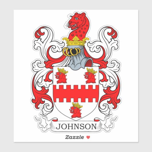Johnson Family Crest Sticker (Vel)