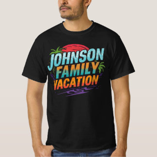 Johnson Family Vakantie Aangepaste Bestemming Reiz T-shirt