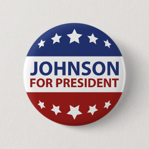 Johnson For President Ronde Button 5,7 Cm