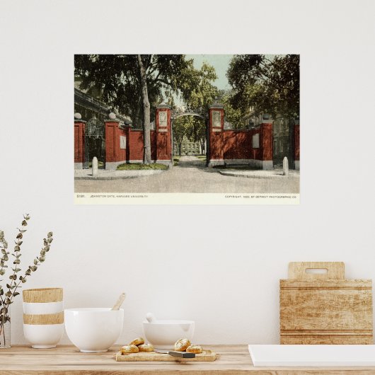 Johnson Gate Harvard University 1902 Poster (Keuken)