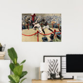 Johnson Jeffries Fight Illustration Poster (Thuiskantoor)