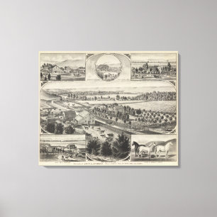 Johnson residentie, Pottawatomie County, Kansas Canvas Afdruk