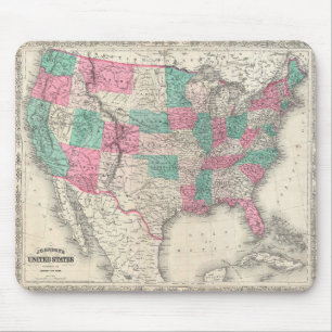 Johnson's Map of the United States (1866) Muismat