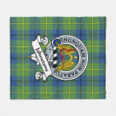 Johnston Ancient Clan Badge Tartan Pset Fleece Deken (Voorkant (Horizontaal))