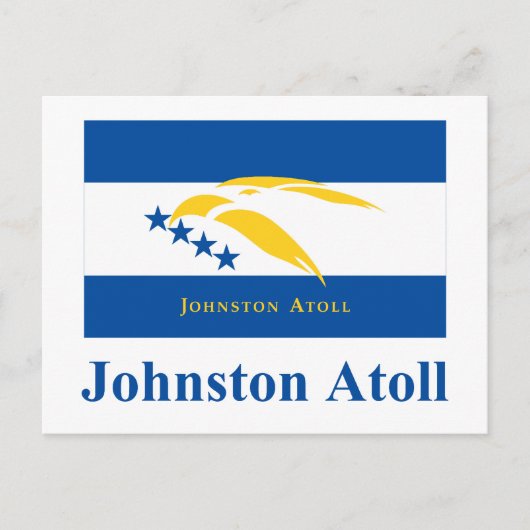 Johnston Atoll Flag met naam Briefkaart (Voorkant)