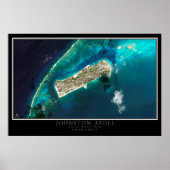 Johnston Atoll van Space Satellite Map Poster (Voorkant)