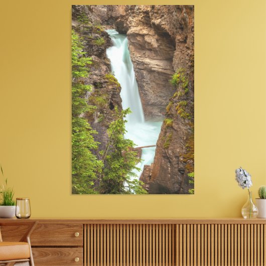 Johnston Canyon Herfsten Canvas Afdruk (Insitu (Woonkamer))