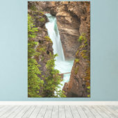 Johnston Canyon Herfsten Canvas Afdruk (Insitu (Houten vloer))