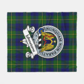 Johnston Modern Clan Badge Tartan Pset Fleece Deken (Voorkant (Horizontaal))