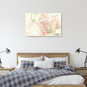 Johnston Rhode Island Map Canvas Afdruk (Insitu (Slaapkamer))
