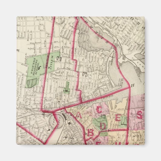 Johnston Rhode Island Map Magneet (Voorkant)