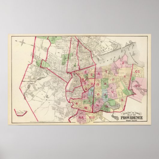 Johnston Rhode Island Map Poster (Voorkant)