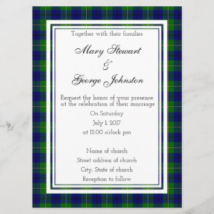 Johnston Scottish Faire-part de mariage tish