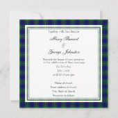 Johnston Scottish Mariage Carré Invitation (Devant)