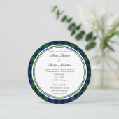 Johnston Scottish Mariage Round Invitation (Debout devant)