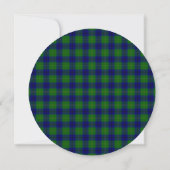 Johnston Scottish Mariage Round Invitation (Dos)