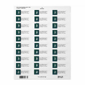 Johnston Tartan Plaid Monogram Étiquettes de adres (Feuille entière)
