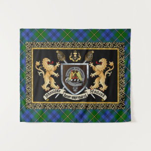 Johnstone Clan Badge & Motto w/Lions Wandkleed