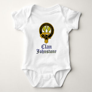 Johnstone schotse krest en tartan clan name romper
