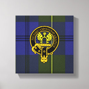 Johnstone Scottish Crest en Tartan Canvas print