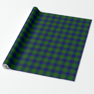 Johnstone tartan blauw groen geruit cadeaupapier