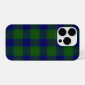 Johnstone tartan blue green plaid iPhone hoesje (Achterkant horizontaal)