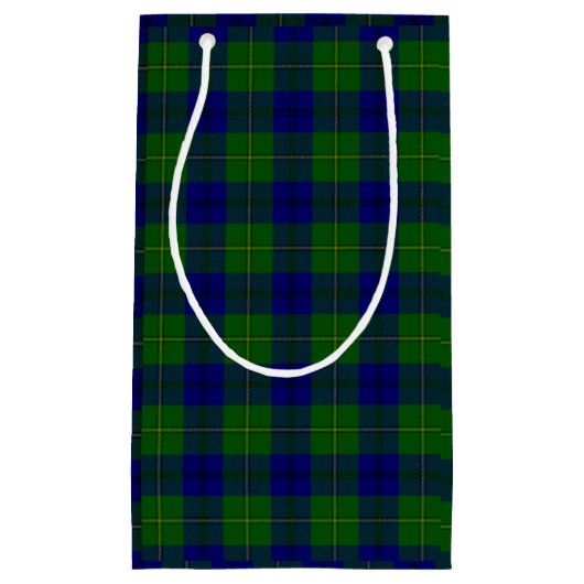 Johnstone tartan blue green plaid klein cadeauzakje (Voorkant)