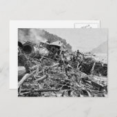 Johnstown Flood Train Wreck  1889 Briefkaart (Voorkant / Achterkant)