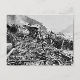 Johnstown Flood Train Wreck  1889 Briefkaart