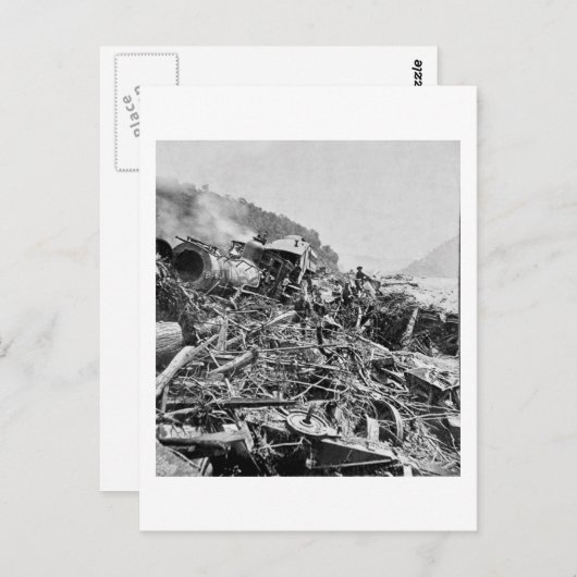 Johnstown Flood Train Wreck 1889 Briefkaart (Voorkant / Achterkant)