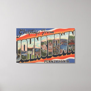 Johnstown, Pennsylvania - Grote Letter-scènes 2 Canvas Afdruk