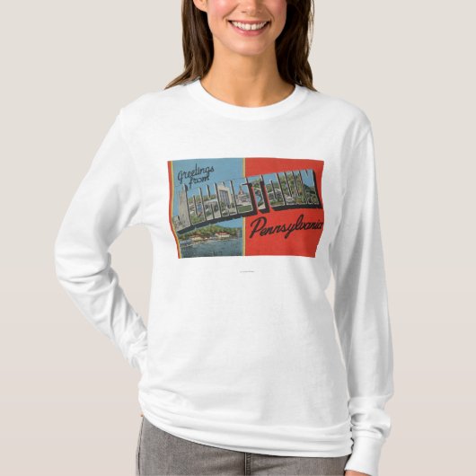 Johnstown, Pennsylvania - Grote letterscènes T-shirt (Voorkant)
