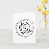 Joie à la Calligraphie de la Carte de Noël Mondial (Fleur jaune)