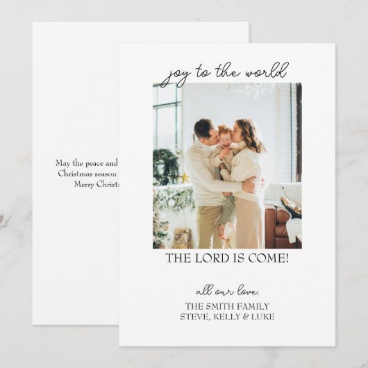 Joie à la carte de Noël mondiale (Devant / Derrière)